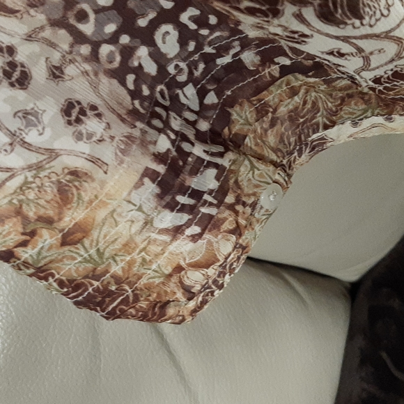 Liz Claiborne Sheer Button Down Attached Tank - Picture 9 of 15